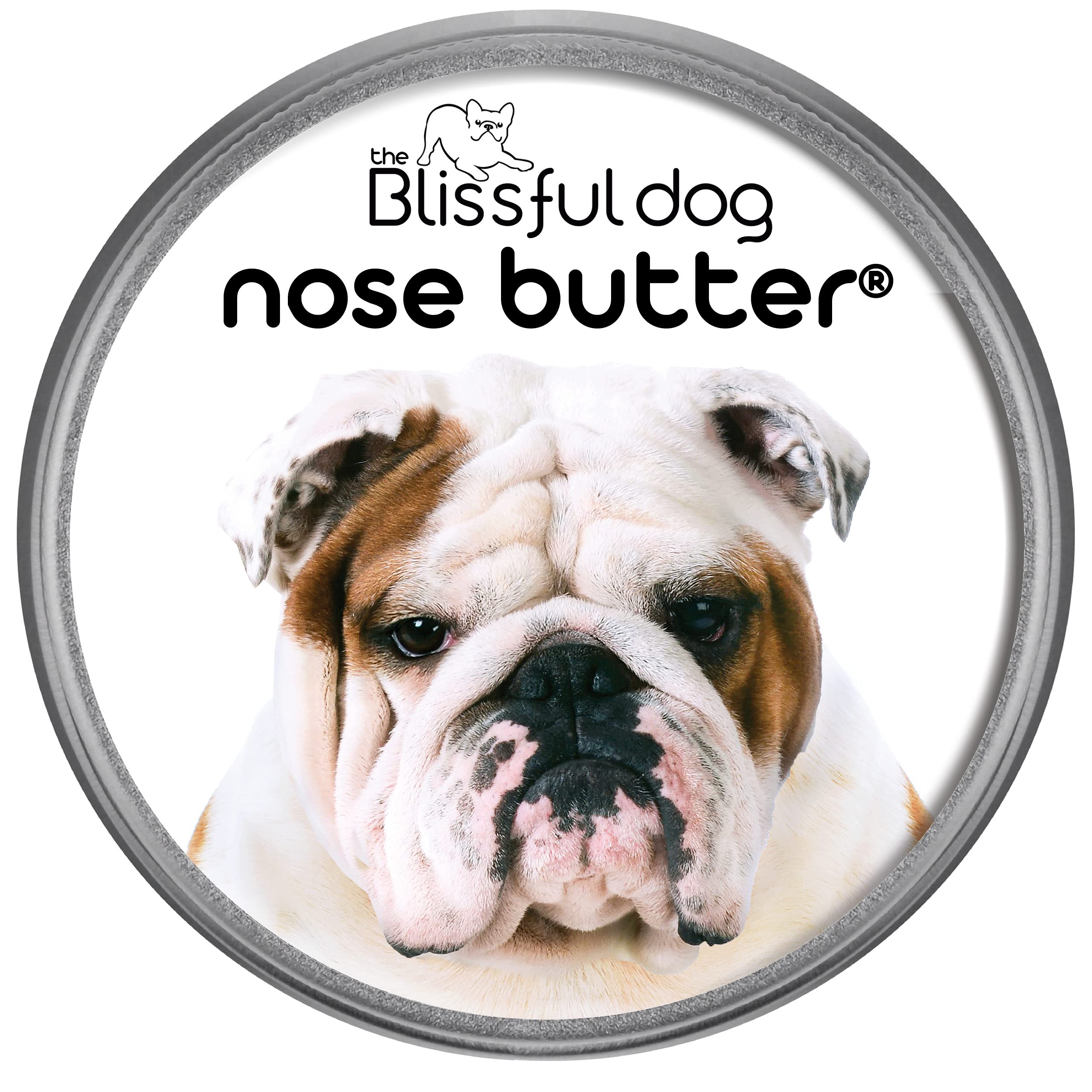 The Blissful Dog Bulldog Nose Butter, Versatile Dog Nose Balm for Dry Nose, Handcrafted Nose Moisturizer, Easy-to-Apply Dog Essentials, Unscented, 1 oz.