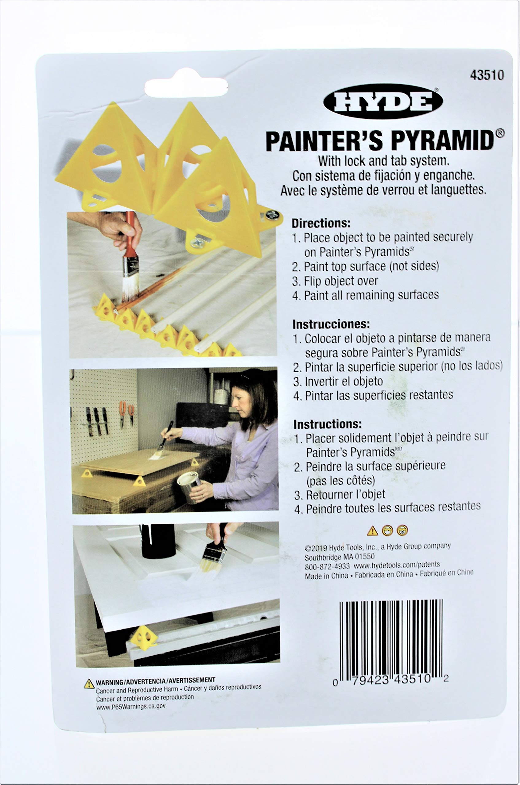 2-PACKS - Painter's Pyramid Stands, Yellow