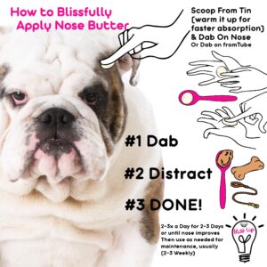 The Blissful Dog Bulldog Nose Butter, Versatile Dog Nose Balm for Dry Nose, Handcrafted Nose Moisturizer, Easy-to-Apply Dog Essentials, Unscented, 1 oz.