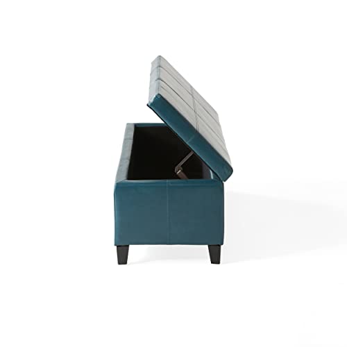 Christopher Knight Home Glouster PU Storage Ottoman, Teal 17. 50D x 51. 25W x 16. 25H