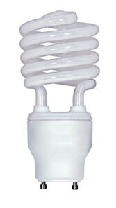 (2-pack) satco s8210 23-watt 4100k gu24 base mini spiral compact fluorescent lamp, 100w equal