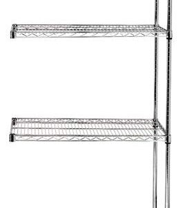 Omega Products Corporation 24" Deep x 36" Wide x 96" High 4 Tier Chrome Add-On Shelving Unit