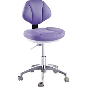 APHRODITE Portable Micro Fiber Leather Dentist Chair Doctor's Stool Mobile Chair Height Adjustment from Purple-Violet