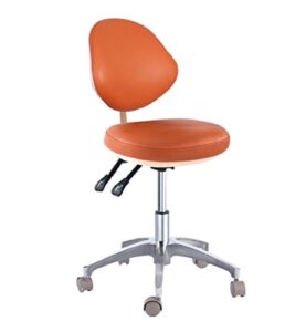 deluxe dental mobile chair doctor's stool micro fiber leather with backrest