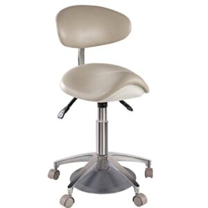 Standard Foot-Controlled Dental Mobile Chair Saddle-1 Doctor's Stool Micro Fiber Leather