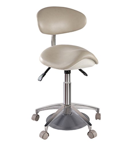 Standard Foot-Controlled Dental Mobile Chair Saddle-1 Doctor's Stool Micro Fiber Leather