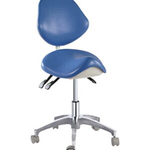 APHRODITE Standard Dental Mobile Chair Saddle Doctor's Stool PU Leather Dentist Chair from Purple-Violet