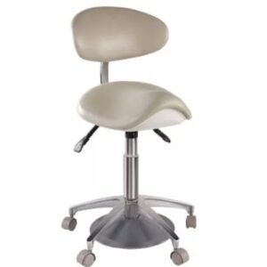 Micro Fiber Leather Standard Foot-Controlled Saddle-1 Doctor's Stool Mobile Chair