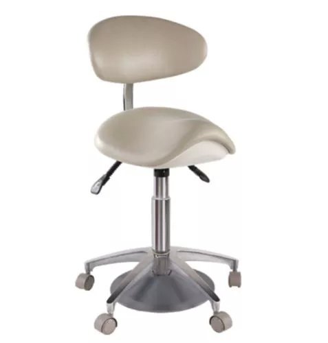 Micro Fiber Leather Standard Foot-Controlled Saddle-1 Doctor's Stool Mobile Chair