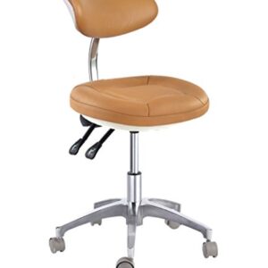 Deluxe Dental Mobile Chair Doctor's Stool with Backrest Micro Fiber Leather 6001