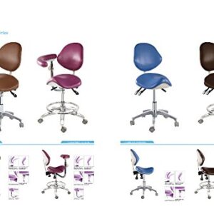 Standard Dental Mobile Chair Saddle-1 Doctor's Stool Micro Fiber Leather Chair