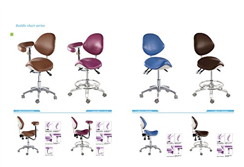 Standard Dental Mobile Chair Saddle-1 Doctor's Stool Micro Fiber Leather Chair