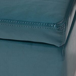 Christopher Knight Home Glouster PU Storage Ottoman, Teal 17. 50D x 51. 25W x 16. 25H