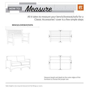 Classic Accessories Veranda Loveseat Cover For Hampton Bay Spring Haven Wicker Patio Loveseats, Patio Bench Cover