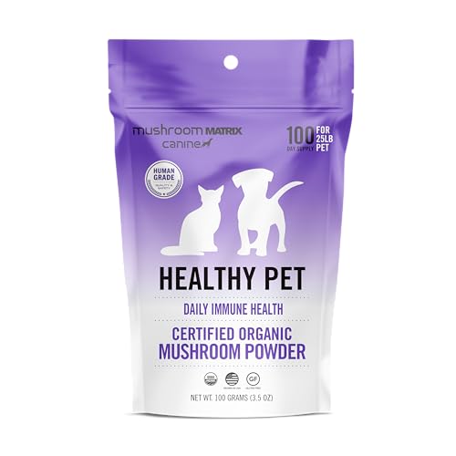 Om Mushroom Matrix Pet - Canine | Healthy Pet | USA Grown Human-Grade Organic Mushroom Powder Pet Supplement | Daily Functional Immune Support for Dogs & Cats | 100 Grams, 3.5 oz