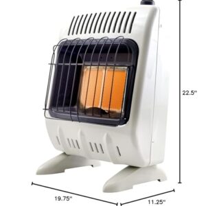 Mr. Heater MHVFRD10LP 10,000 BTU Radiant Vent Free Propane Heater for Cold Rooms, Additions, Sun Rooms & Cabins - White