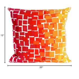 Liora Manne Mystic II Mosaic Indoor/Outdoor pillow, Warm - 12" X 20""