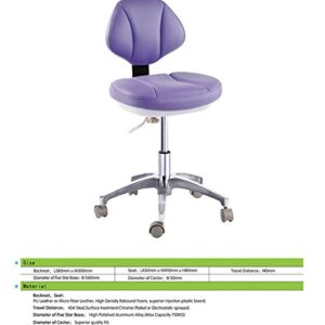 APHRODITE Portable Micro Fiber Leather Dentist Chair Doctor's Stool Mobile Chair Height Adjustment from Purple-Violet