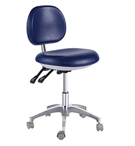 Deluex Dental Mobile Chair Surgical Doctors Nurse Stool with Backrest PU Leather from Purple-Violet