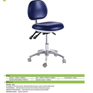 Deluex Dental Mobile Chair Surgical Doctors Nurse Stool with Backrest PU Leather from Purple-Violet