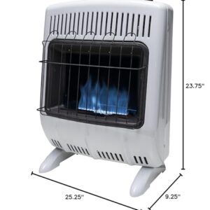 Mr. Heater MHVFBF20NGT 20,000 BTU Vent Free Blue Flame Natural Gas Heater & Supplemental Heat in Cold Rooms, Additions, Sun Rooms & Cabins - White