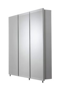 croydex heacham 30-inch x 30-inch triple door tri-view cabinet with hang 'n' lock fitting system