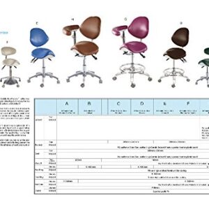 Standard Dental Mobile Chair Saddle-1 Doctor's Stool PU Leather Dentist Chair