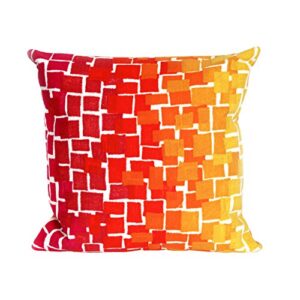 liora manne mystic ii mosaic indoor/outdoor pillow, warm - 12" x 20""