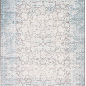 Unique Loom Traditional Classic Intricate Design with Distressed Vintage Detail, Area Rug (9' 0 x 12' 0 Rectangular, Blue/ Gray)