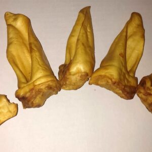 HDP Large Lamb Ears Made in USA, Smoked, Pack of 50