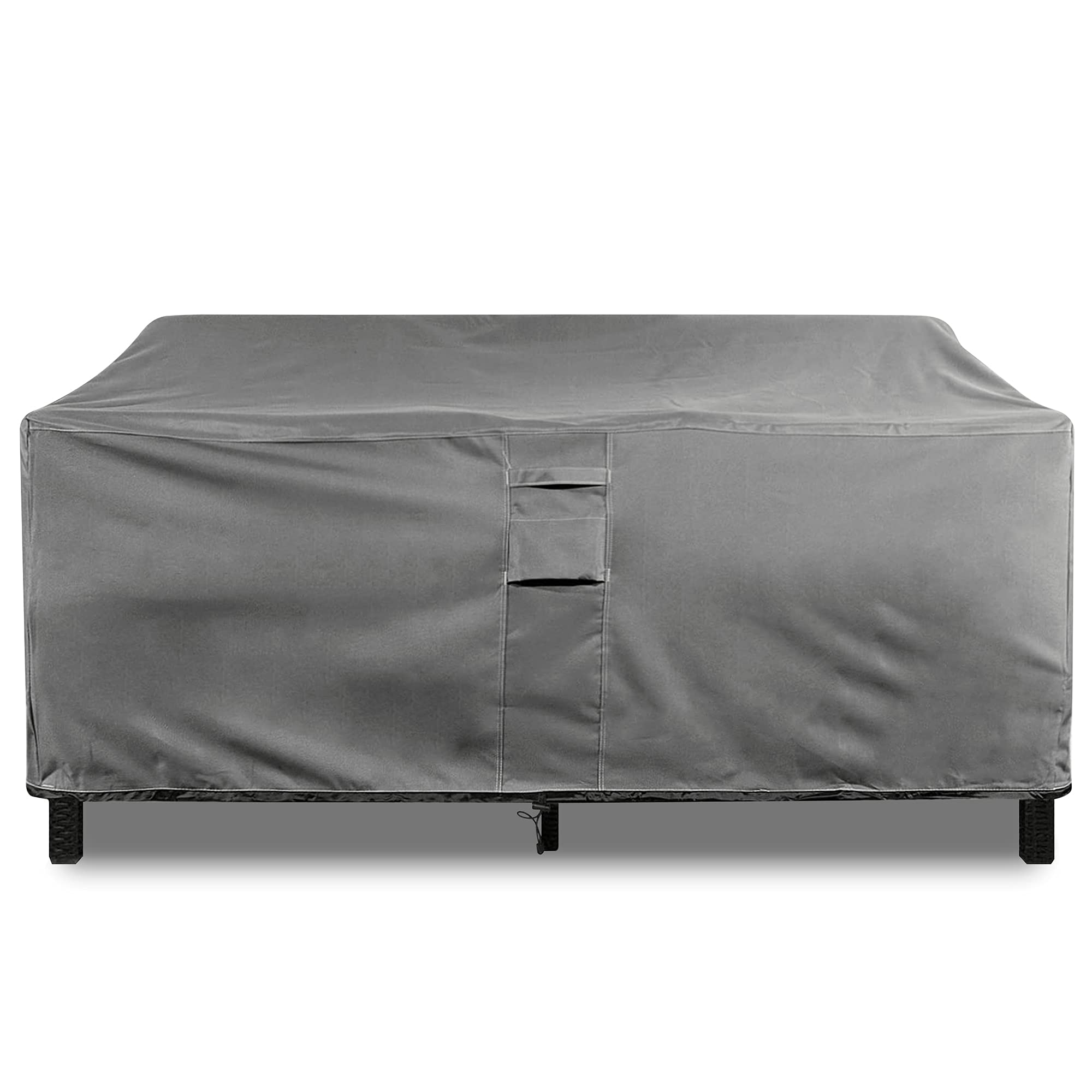 KHOMO GEAR Outdoor Couch Cover Patio Furniture Covers Waterproof Loveseat Cover - 58'' x 32.5'' x 31" - Grey