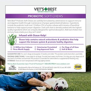 Vet's Best Probiotic Soft Chews Dog Supplements, 30 Day Supply