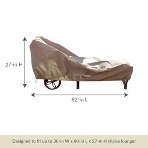 Island Umbrella NU5642 Chaise Lounge-Champagne All-Weather Protective Outdoor Furniture Cover