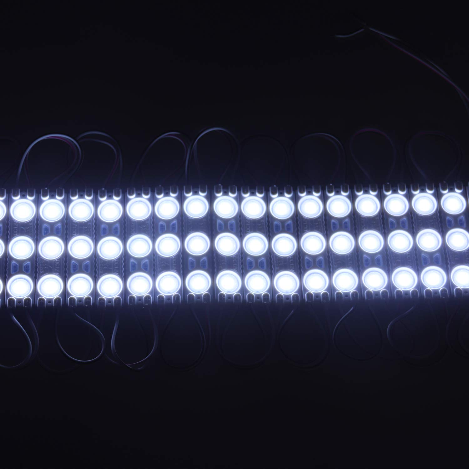 Rextin Super bright 200pcs 2835 3 LED Module White Waterproof Decorative Light for Letter Sign Advertising Signs with Tape Adhesive Backside 3 Years Warranty