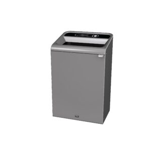 rubbermaid commercial products configure 1 stream landfill trash can, 33 gal, grey stenni, indoor for stadiums/food courts/airports