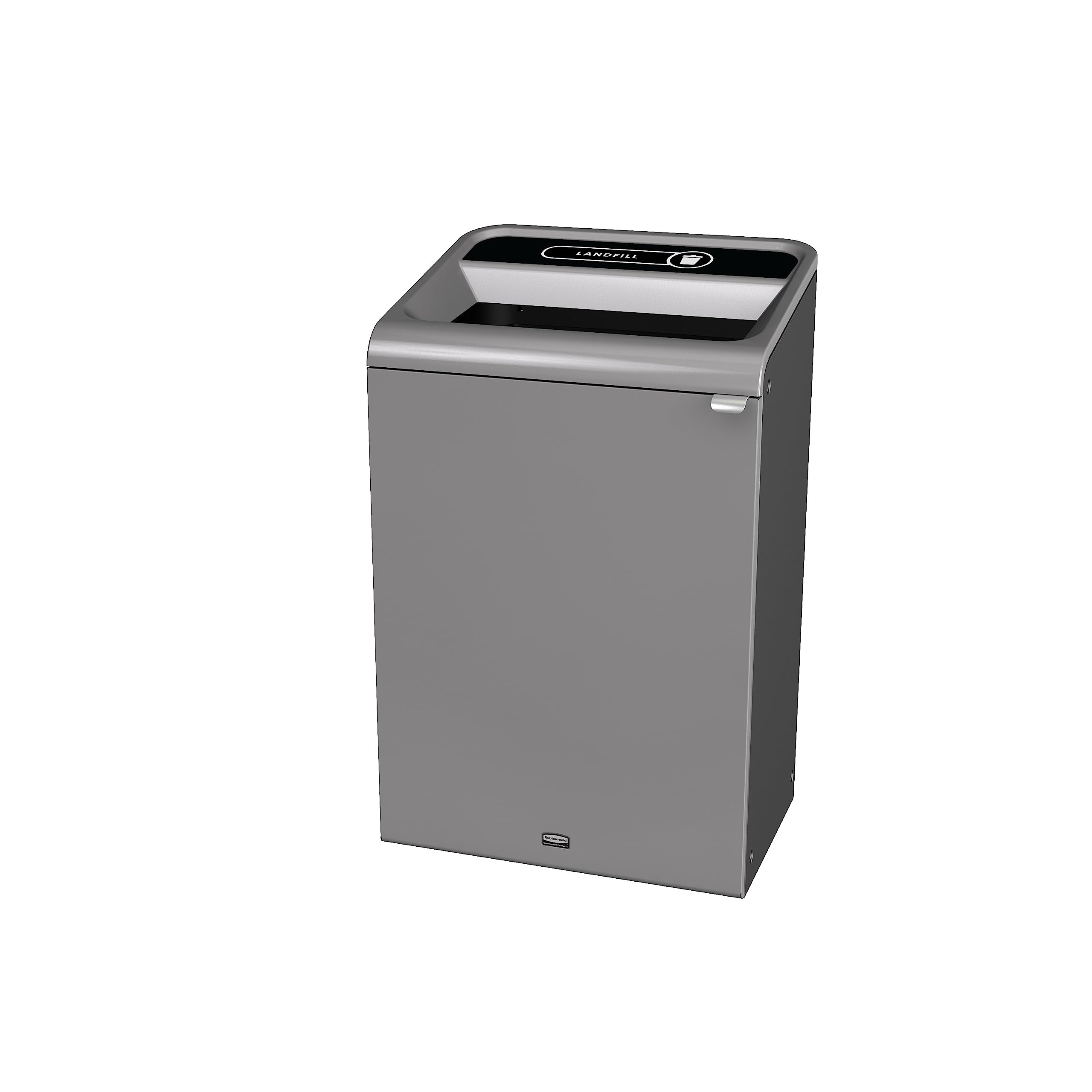 Rubbermaid Commercial Products Configure 1 Stream Landfill Trash Can, 33 Gal, Grey Stenni, Indoor for Stadiums/Food Courts/Airports