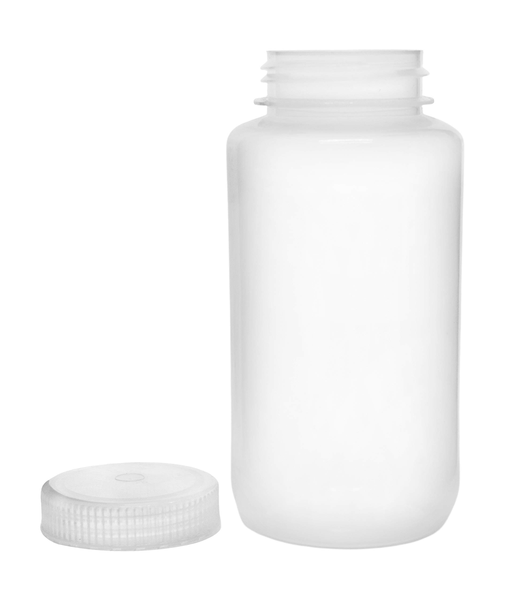 EISCO Reagent Bottle, 1000ml - Wide Mouth with Screw Cap - Polypropylene - Translucent Labs