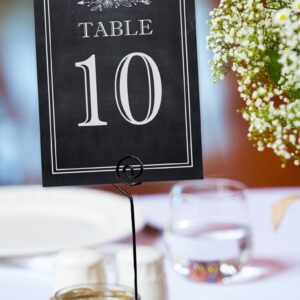 Printed Party Table Card Numbers 1-25, Double-Sided, Chalkboard Theme