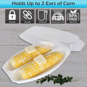 Home-X Microwave Corn Steamer with Lid - BPA-Free, Dishwasher Safe, Airtight Lid Corn on the Cob Microwave Steamer for Delicious and Perfectly Cooked Corn on the Cob in Minutes