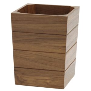 whitecap 63102 teak small waste basket