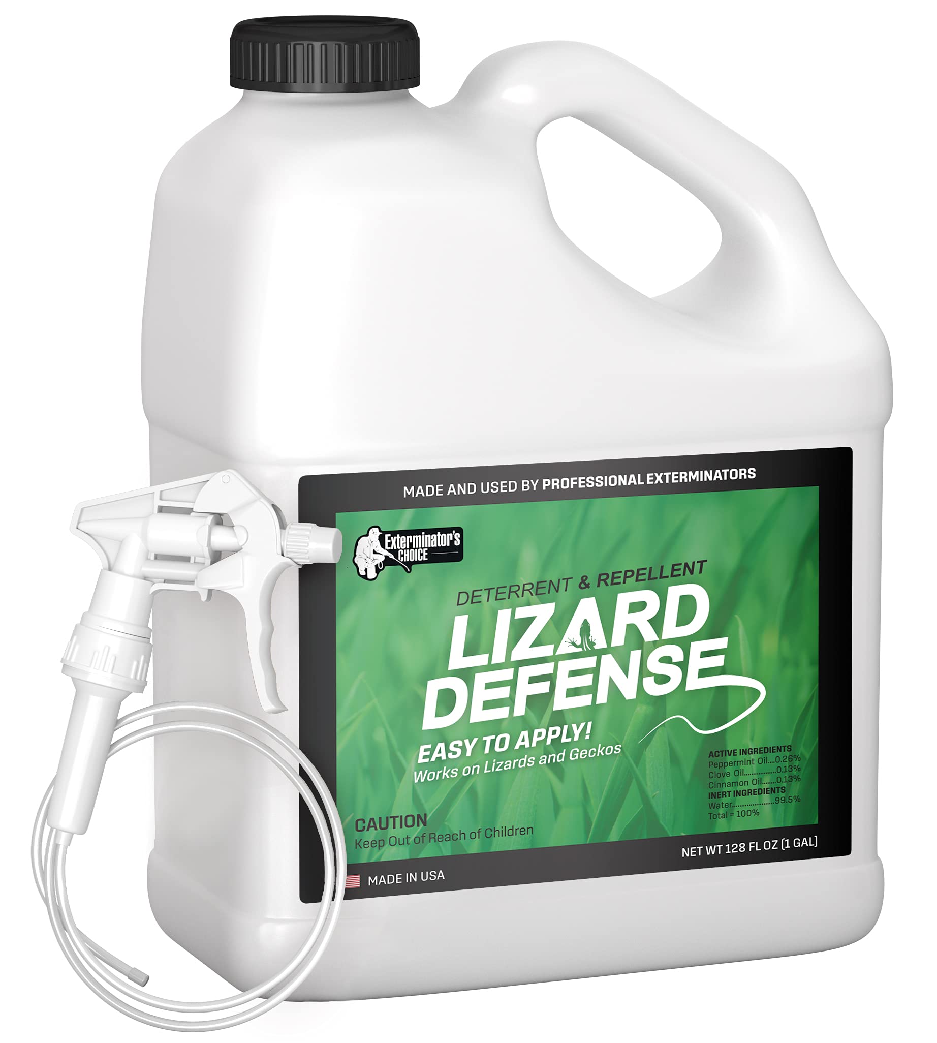 Exterminators Choice - Lizard Defense Repellent Spray - Non-Toxic Deterrent for Pest Control - Repels Lizards and Geckos - Easy to Use - Safe for Kids and Pets (1 Gallon)