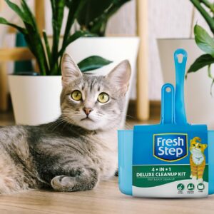 Fresh Step Starter Kit for Cats | Cat Litter Cleanup Kit with Everything Pet Parents Need for Cat and Kitten Cleanup| Cat Litter Box Deluxe Cleanup Kit