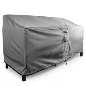 KHOMO GEAR Outdoor Couch Cover Patio Furniture Covers Waterproof Loveseat Cover - 58'' x 32.5'' x 31" - Grey