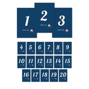 andaz press nautical wedding table numbers 1-20, 4x6-inches table number cards for wedding reception table number for seating chart for wedding reception, restaurant, classroom, boda