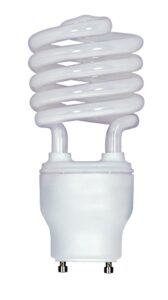 (6-pack) satco s8207 26-watt 2700k gu24 base mini spiral compact fluorescent lamp, 120w equal6