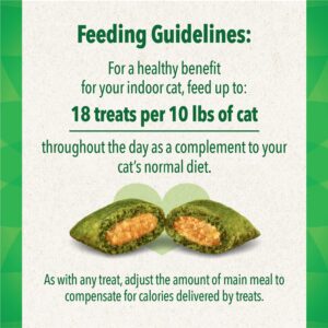 FELINE GREENIES SMARTBITES HEALTHY INDOOR Natural Treats for Cats, Chicken Flavor, 4.6 oz. Pouch