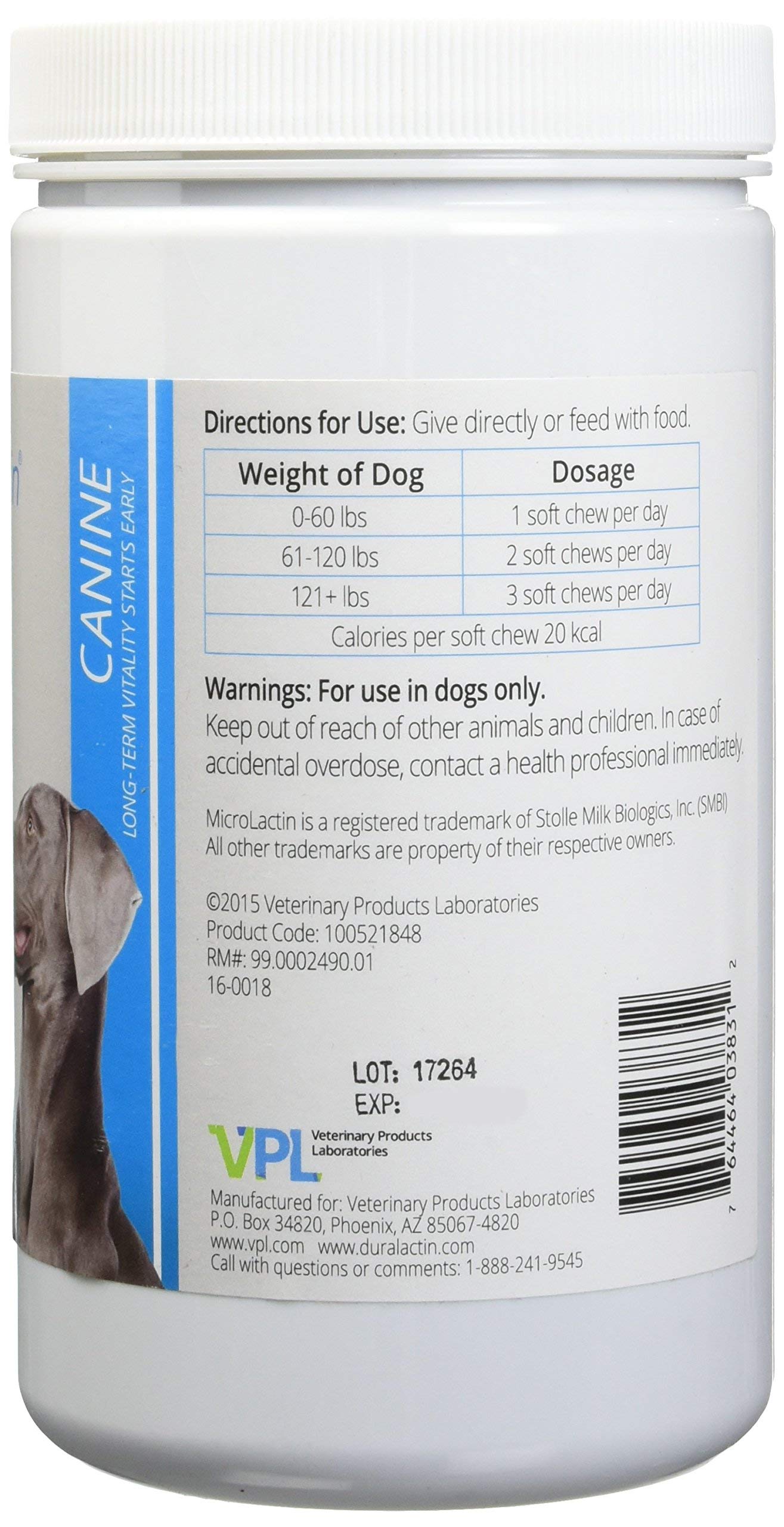 Duralactin Canine (Long Term Inflammation Support) - 90 Soft Chews, 90 count