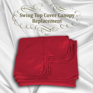 BenefitUSA Canopy ONLY Outdoor Patio Swing Canopy Replacement Porch Top Cover for Seat Furniture (77"x43", Burgundy)