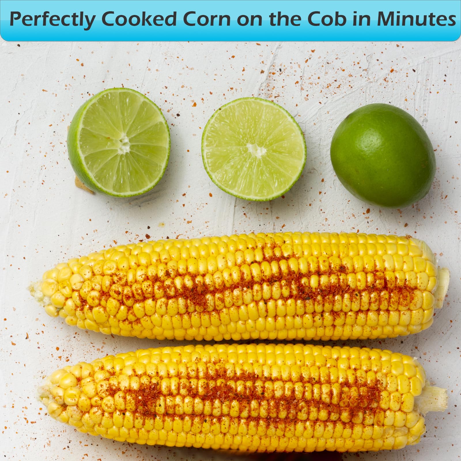 Home-X Microwave Corn Steamer with Lid - BPA-Free, Dishwasher Safe, Airtight Lid Corn on the Cob Microwave Steamer for Delicious and Perfectly Cooked Corn on the Cob in Minutes