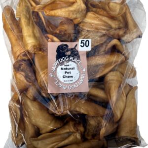 HDP Large Lamb Ears Made in USA, Smoked, Pack of 50